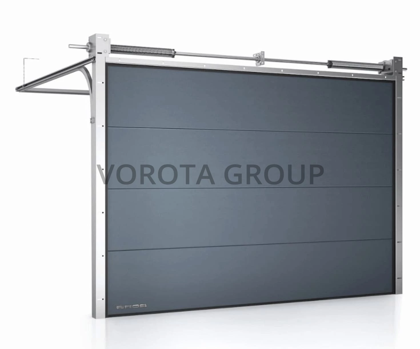 Секционные ворота для гаража Alutech серые 2600x2300